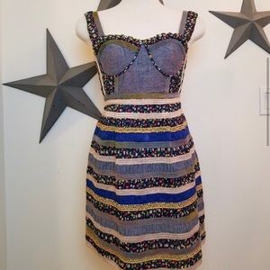 Free People New Romantics patchwork smock dress